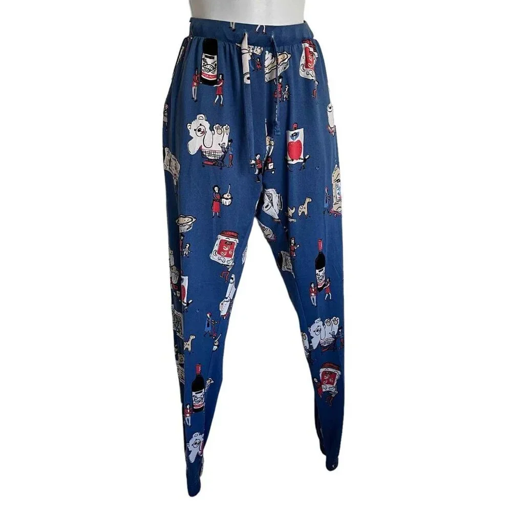Munki Munki Classic Pajama Set Costco Theme Blue Wine Shopping Homemaker XS‎